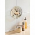 Suport pentru recipiente fierbinti Cafe, Wenko, Ø 20 cm, sticla/silicon, negru/rosu
