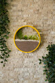 Decoratiune de perete, Cinquefoil, Metal, Fier, Galben / Negru / Alb