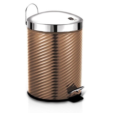 Cos de gunoi cu pedala, berlinger, rose gold, 5 l, inox