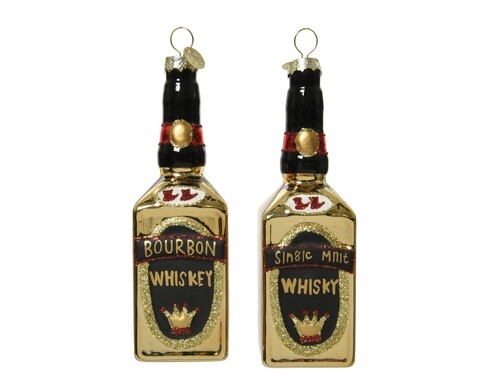 Glob Whiskey, Decoris, 4.2x4.2x14.5 cm, sticla, multicolor