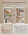 Biblioteca cu 3 sertare Kailyn, Vasagle, 57.1x30x180 cm, PAL, alb snow