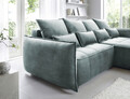 Coltar extensibil dreapta 4 locuri ELTAP, RT-38MAN, Campo, 265x196x88 cm, lemn/poliester, verde