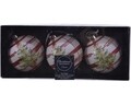 Set 3 globuri Checkered tree, Decoris, Ø8 cm, sticla, multicolor