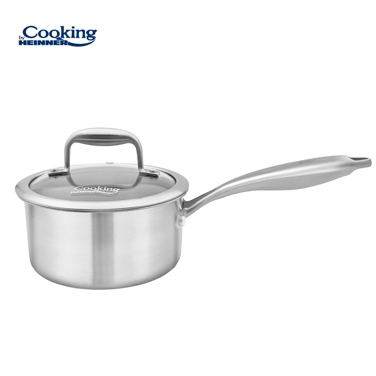 Semioala cu capac Atomic3, Cooking by Heinner, 16x8.5 cm, 1.6 L, inox/sticla, argintiu - imagine 2