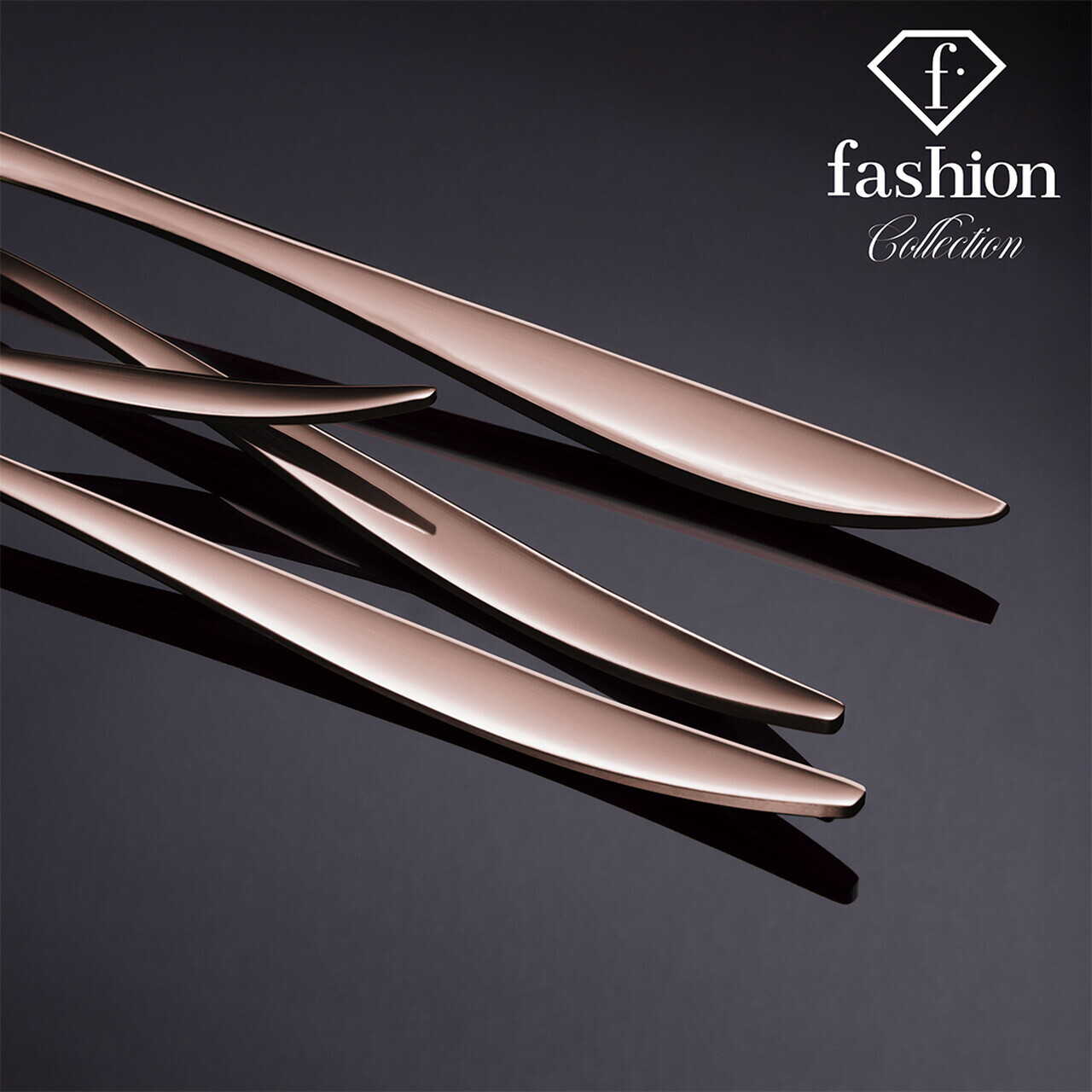 Set tacamuri pentru 6 persoane, 24 piese, Fashion TV, inox, auriu roz - view 7