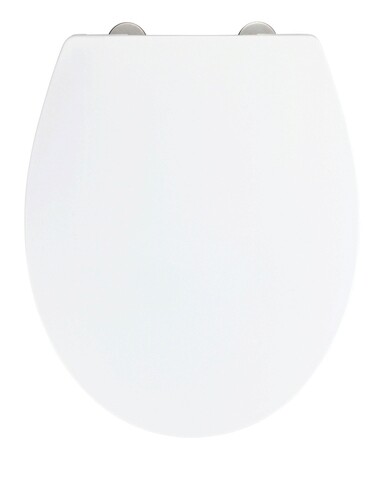 Capac de toaleta cu sistem automat de coborare, Wenko, Easy Close Thermoplast, 37 x 44.5 cm, termoplastic, alb