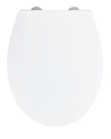 Capac de toaleta cu sistem automat de coborare, wenko, easy close thermoplast, 37 x 44.5 cm, termoplastic, alb