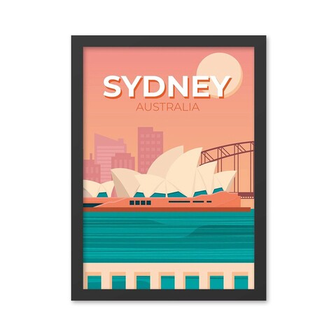 Tablou decorativ, Sydney (55 x 75), MDF , Polistiren, Multicolor