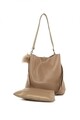 Geanta, Bagmori, 2770 - 46786 - Mink, piele ecologica, bej