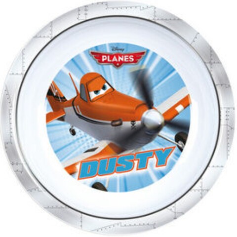 Farfurie intinsa planes, disney, 19.5 cm, melamina, gri