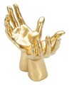 Statueta decorativa, Peace Hands, Mauro Ferretti, 25 x 15 x 24 cm, polirasina, auriu