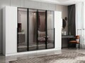 Dulap pentru haine, Hanah Home, Nisa, 270x210x52 cm, Alb