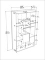 Corp biblioteca, Zena Home, Pana, 83x138x27 cm, PAL, Stejar