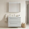 Set Dulap de Baie cu Chiuvetă și Oglindă (2 Piese), Hanah Home, Nuvola 80 v2, Casmir