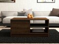 Masuta de cafea, Puqa Design, Ongu, 90x45x60 cm, PAL, Nuc / Antracit