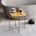 Masuta de cafea, Cerritos, Shb-005-A, 46x56x46 cm, Lemn, Aur / Natural