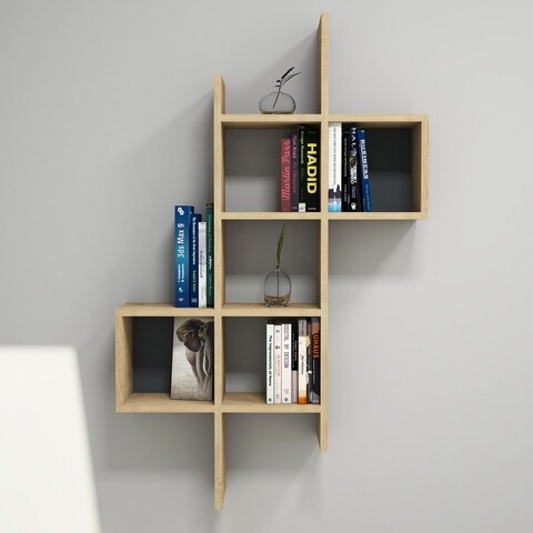 Raft pentru perete keno, puqa design, 78,6x20x125 cm, safir