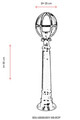 Lampadar de exterior, Avonni, 685AVN1140, Plastic ABS, Alb/Negru