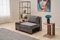 Fotoliu extensibil, Balcab Home, 825BLC4708, Lemn, Gri