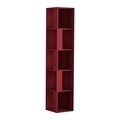 Biblioteca Piano, Decortie, 34x34x161 cm, visiniu
