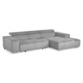 Coltar extensibil electric cu sezlong dreapta, Move, L. 303 l.185 H.88, stofa, gri
