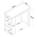 Masa bucatarie, Rani, JA103 - 2345, 120 x 100 x 50 cm, pal melaminat, nuc/alb