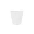 Ghiveci cu farfurie, Tedi, 13 cm, plastic, alb