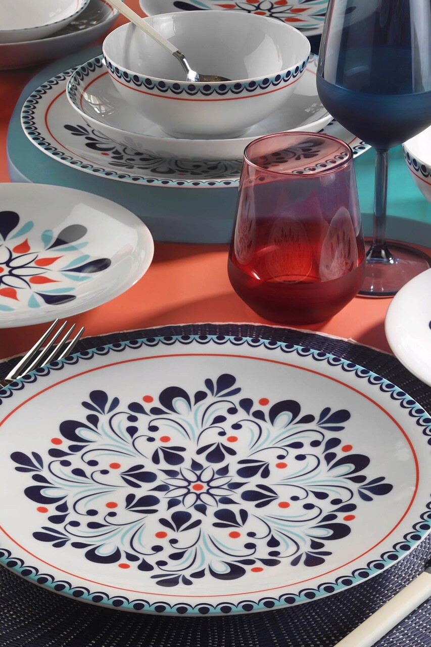 Serviciu de masa 24 piese ZG24Y260012190, Kutahya Porselen, portelan, multicolor - 2 | YEO