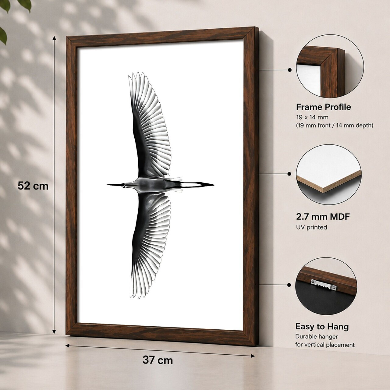 Tablou decorativ, 3752KACT-018, Fundal: 100% MDF (Grosime: 2,7 mm) Vopsire: Imprimare UV, Multicolor — imaginea 2