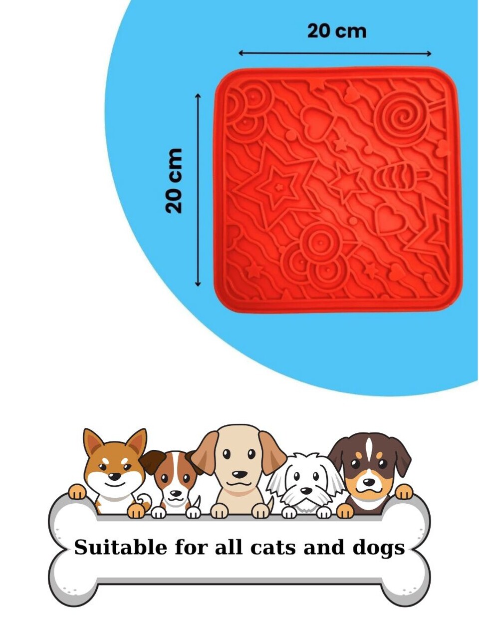 Covoraș pentru lingerea animalelor de companie, Paws &amp; Whiskers, Havmi 1001, 100% POLIURETAN TERMOPLASTIC, Portocaliu - view 2