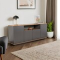 Consola, Lorena, Arista, 180x75x44.5 cm, Antracit / Pin Atlantic