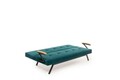 Canapea extensibila cu 3 locuri, Futon, 859FTN2905, Metal , Verde petrol