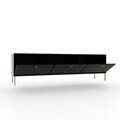 Comoda TV ADRK, Tili 3D, 180x40.8x50 cm, PAL laminat, negru