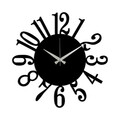 Ceas de perete, Metal Wall Clock 14, Metal, Dimensiune: 48 x 48 cm, Negru