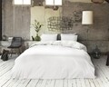 Lenjerie de pat dubla Hotel Linnen Cream, Primaviera Deluxe, 3 piese, 200x220/260 cm, bumbac satinat, crem