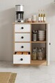 Dulap multifunctional, Hanah Home, Elmar, 66x82x34 cm, Stejar Sonomo / Alb