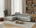Coltar extensibil dreapta 3 locuri ELTAP, LT-04SO, Felro, 285x181x93 cm, lemn/poliester, gri inchis
