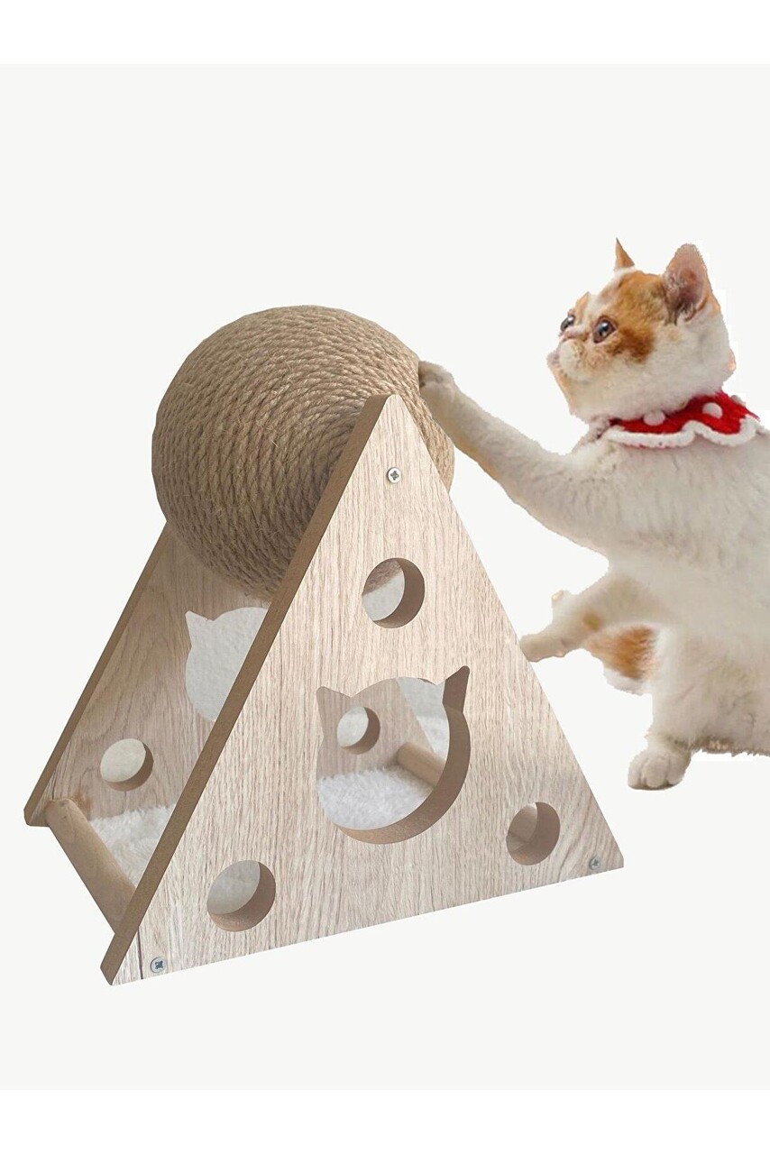 Jucărie pentru pisici din material textil, Paws &amp; Whiskers, Milo, Tesatura Welsoft, Bej - view 5