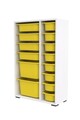 Dulap multifunctional, Estella, Rine 2D4K8U, Alb / Galben / 