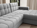 Coltar extensibil dreapta 3 locuri ELTAP, RT-04SO, Blezalt, 240x150x82 cm, lemn/poliester, gri deschis