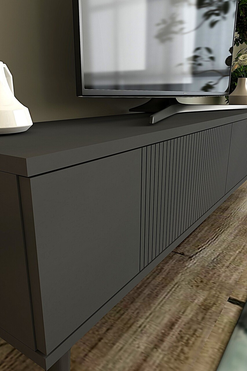 Comoda TV, Hanah Home, Corsa 120, 120x40.5x32 cm, Antracit - imagine 3