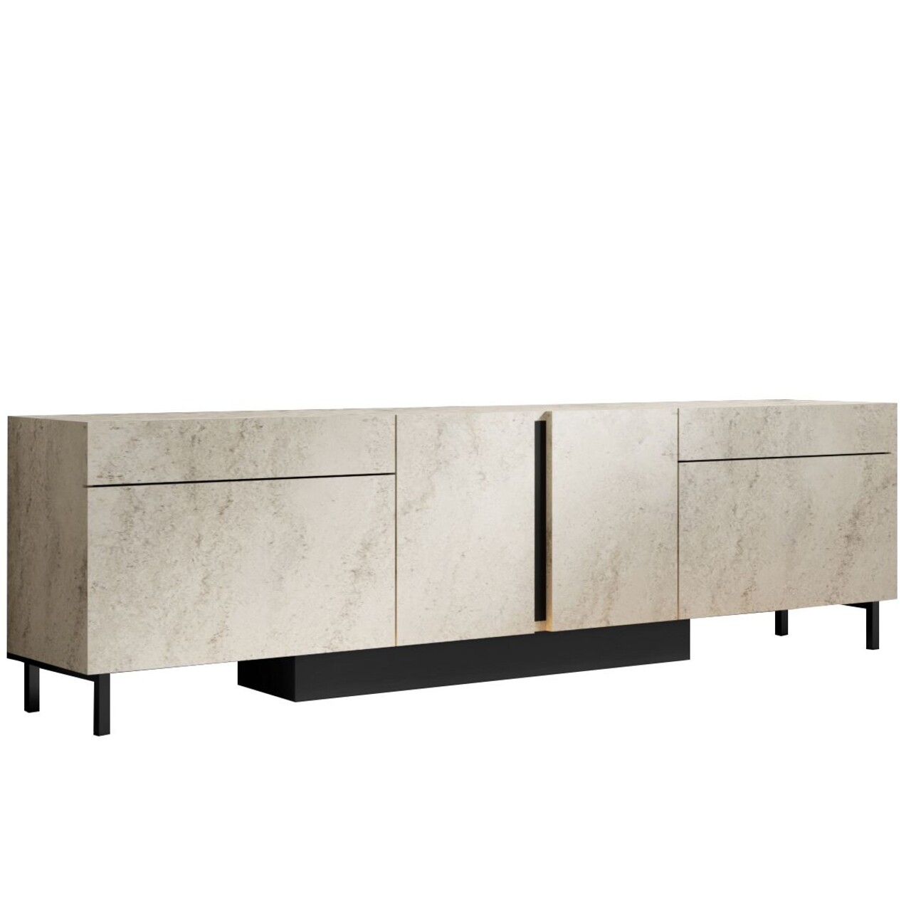 Comoda TV, Hanah Home, Paris, 180x50x32 cm, Travertin - imagine 7
