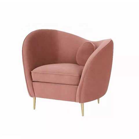 Fotoliu Retro, Heinner, 78x76x85 cm, metal, roz