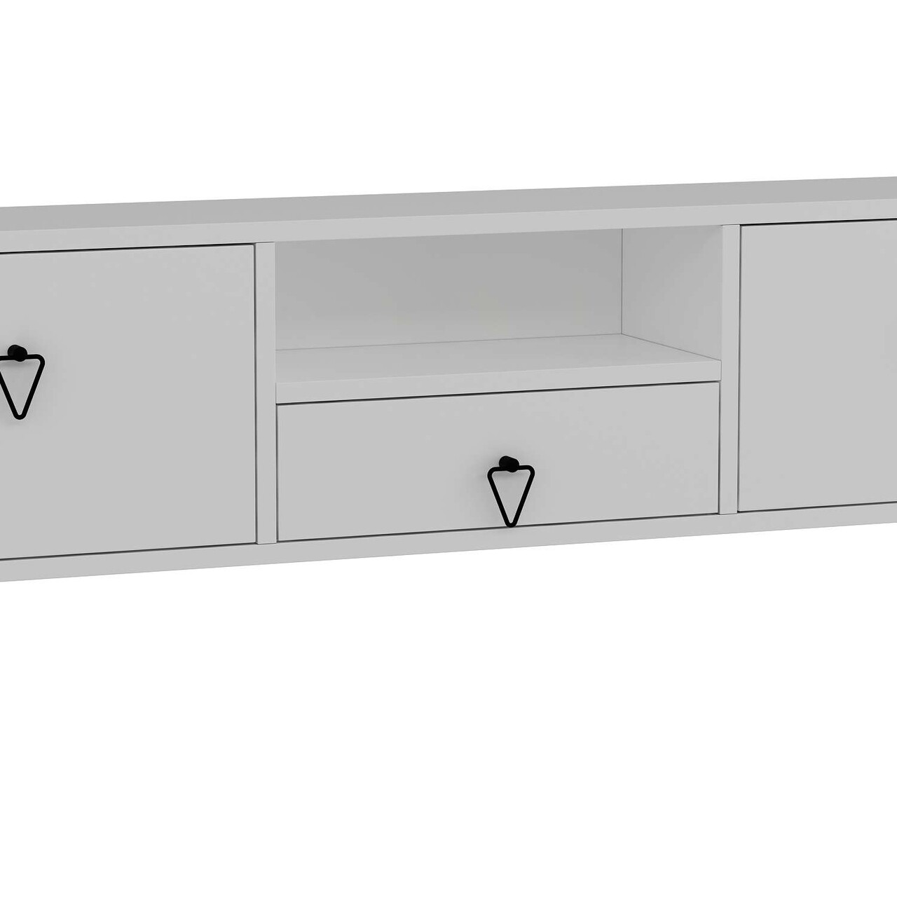 Comoda TV, Hanah Home, 1303-DROP-1, 140x30x30 cm, PAL , Alb/Negru - view 6