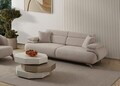Canapea 3 locuri, Atelier del Sofa, 752EST1135, Lemn de carpen/PAL melaminat, Bej