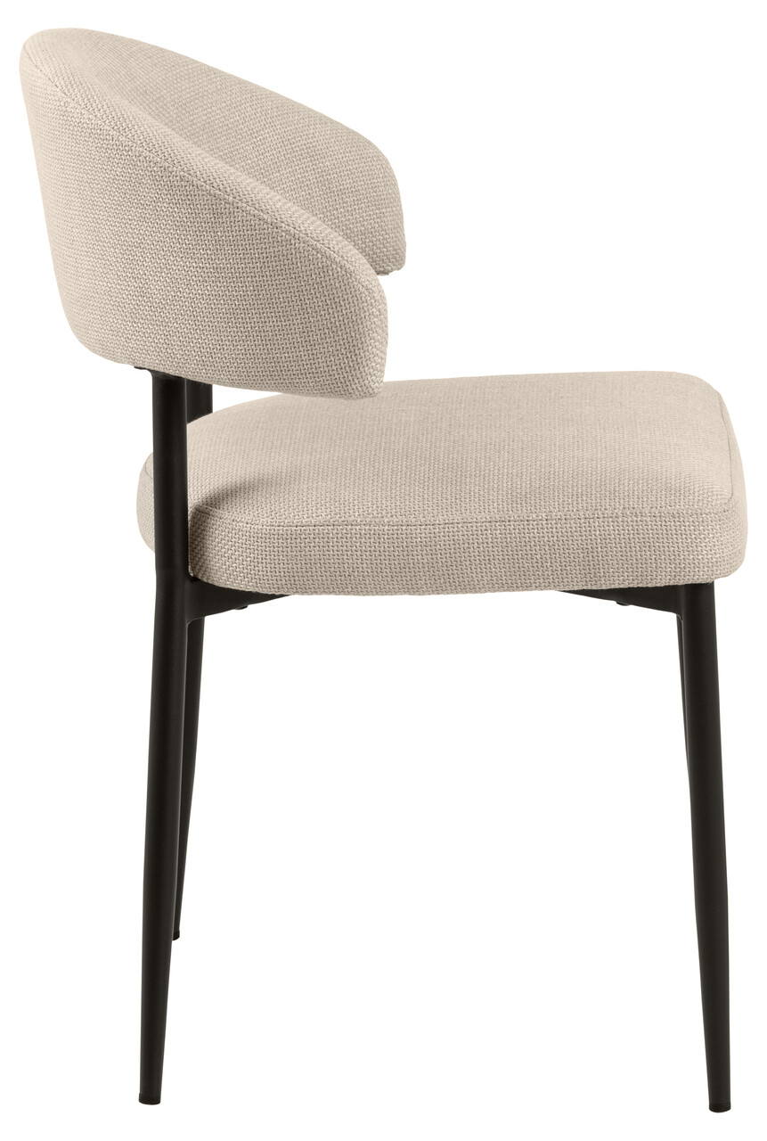 Scaun Edina, Actona, 56x55x77 cm, tesatura structurata/otel, bej - view 8