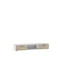 Comoda TV ADRK, Sella, 176x40x28 cm, PAL laminat, sonoma/alb mat
