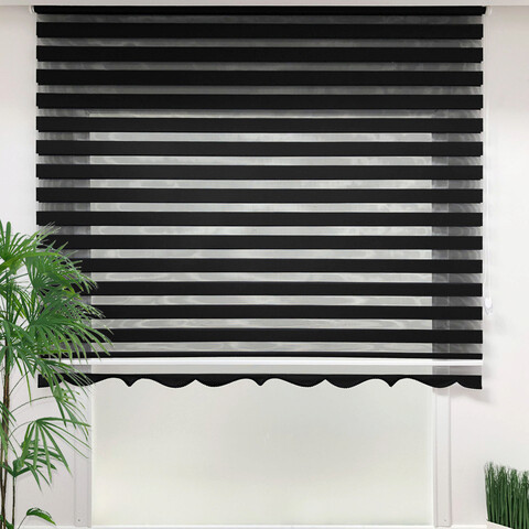 Jaluzea tip rulou, ruby, valencia - black, 50x200 cm, poliester, negru