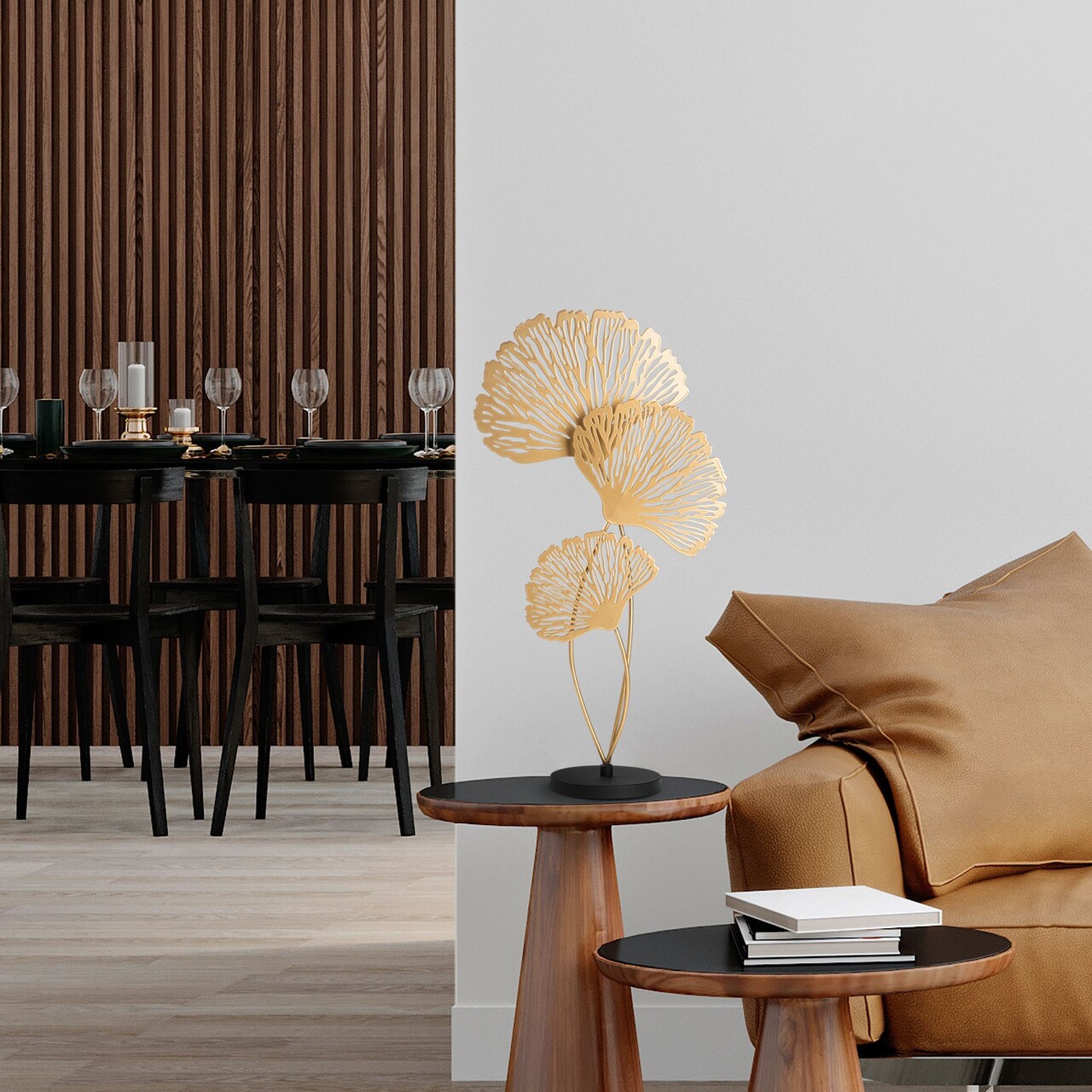 Decoratiune, Dm-001, 59x30x13 cm, Aur/Negru - imagine 3