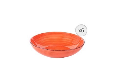 Set 6 farfurii adanci gala orange, heinner, Ø20 cm, ceramica, portocaliu
